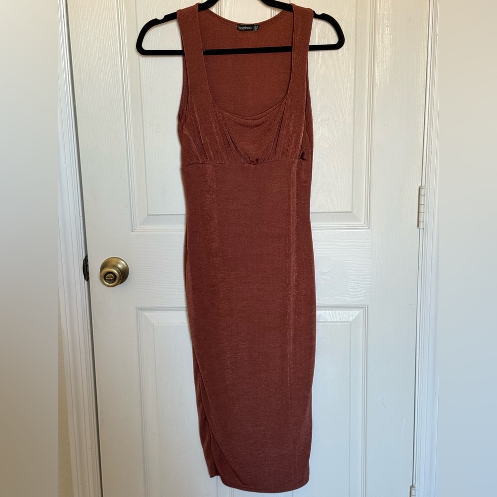 Boohoo Brown Dress